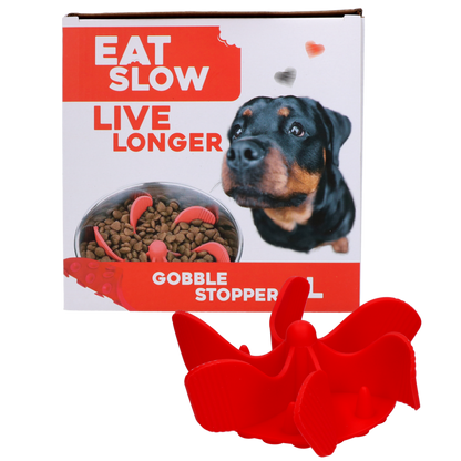 Eat Slow Live Longer Gobble Stopper Rood L