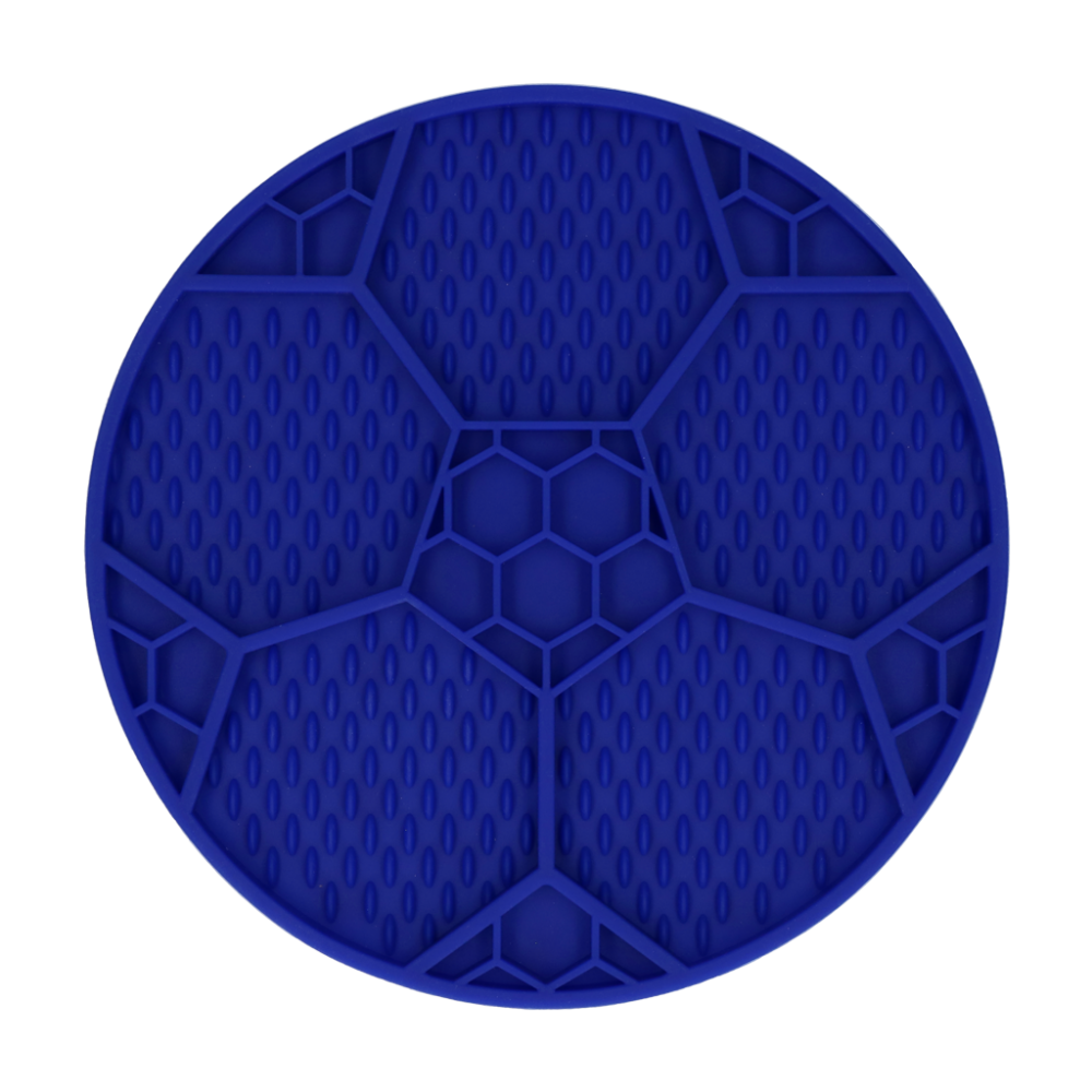 Eat Slow Live Longer Lick Mat Soccer Ball Blauw