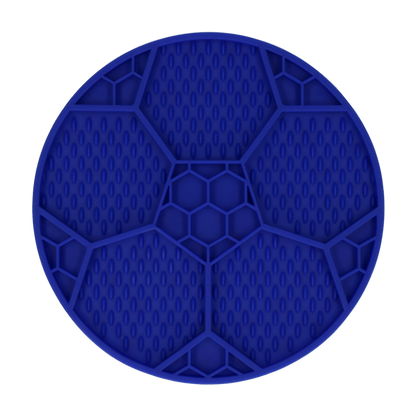 Eat Slow Live Longer Lick Mat Soccer Ball Blauw