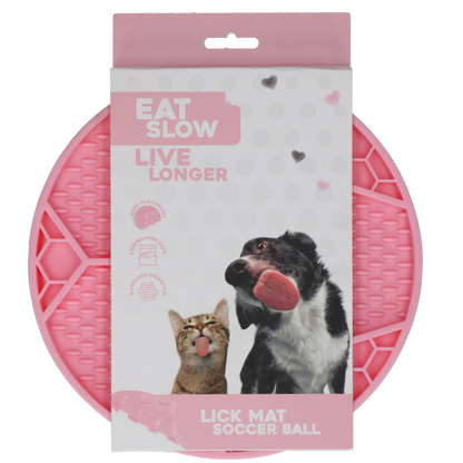 Eat Slow Live Longer Lick Mat Soccer Ball Roze
