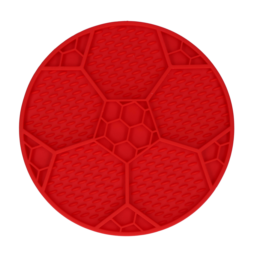 Eat Slow Live Longer Lick Mat Soccer Ball Rood