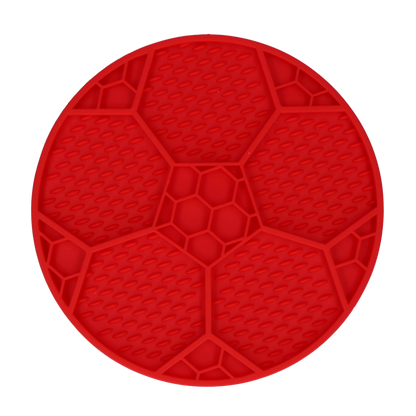 Eat Slow Live Longer Lick Mat Soccer Ball Rood