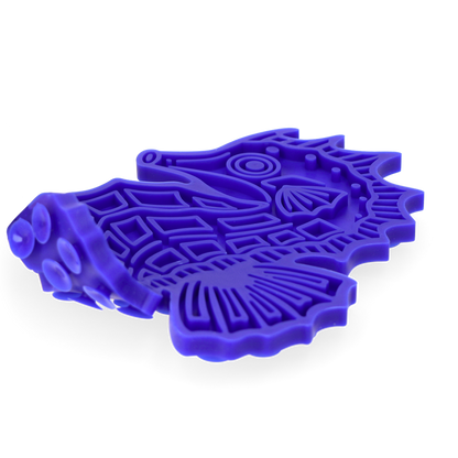 Eat Slow Live Longer Lick Mat Seahorse Rood