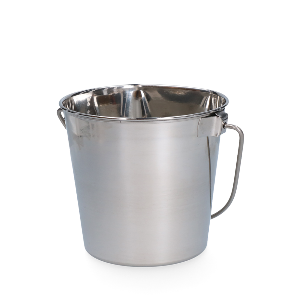 Emmer RVS met platte zijde 0,95 l