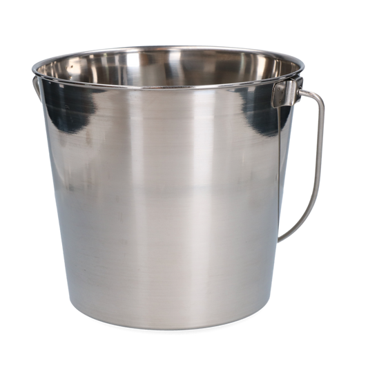 Emmer RVS met platte zijde 5,68 l