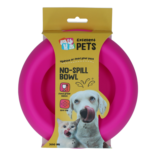 Excellent Pets No-Spill Bowl 300ml Roze S