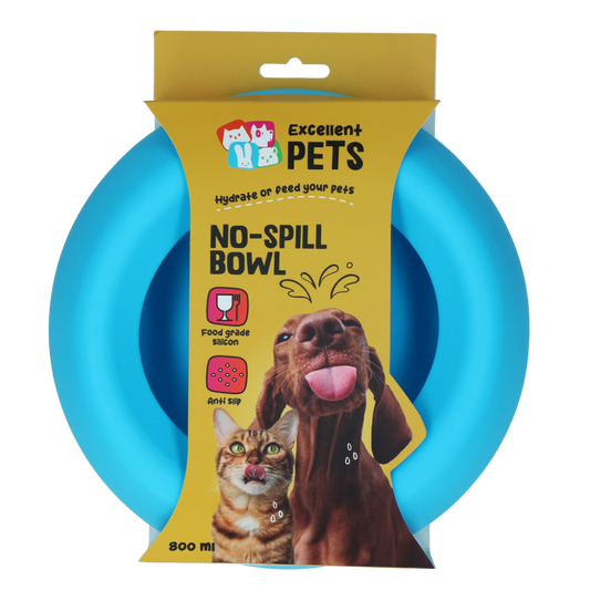 Excellent Pets No-Spill Bowl 800ml Blauw M