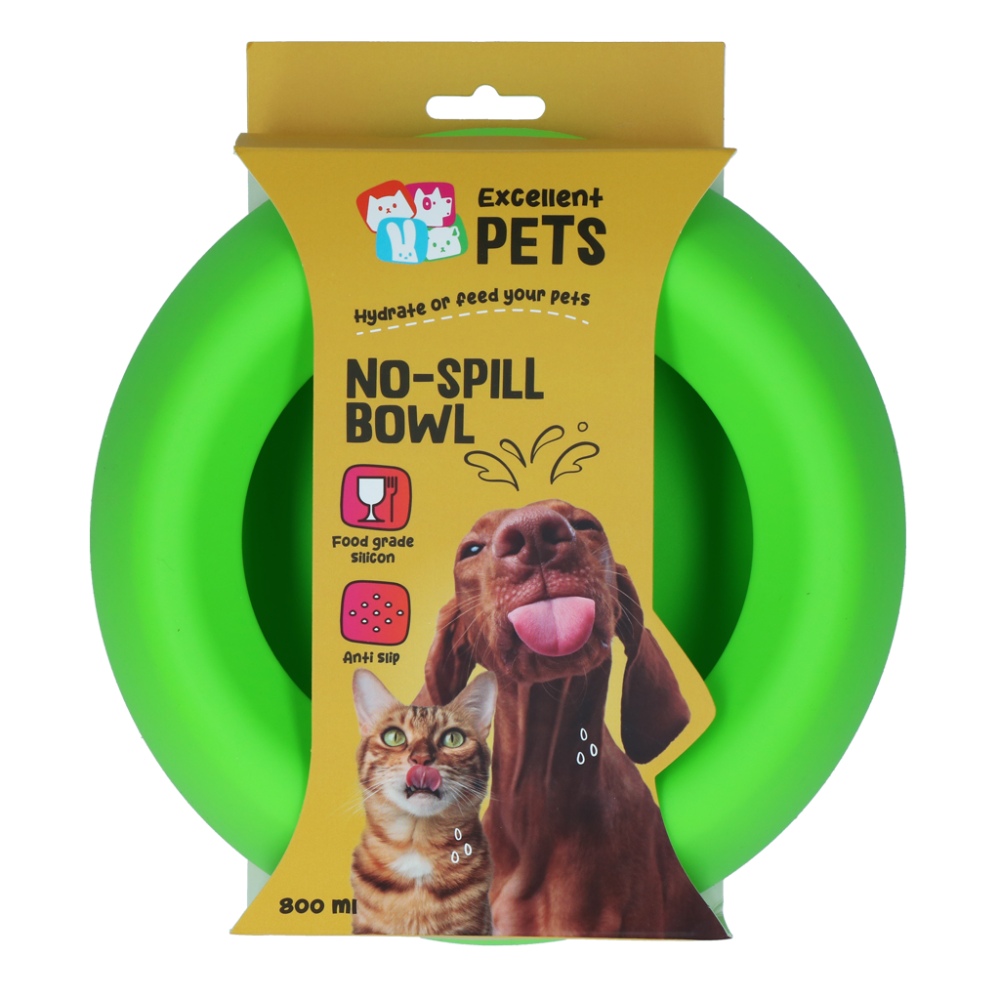 Excellent Pets No-Spill Bowl 800ml Groen M