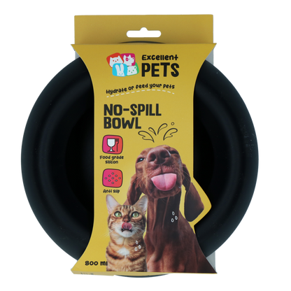 Excellent Pets No-Spill Bowl 800ml Antraciet M