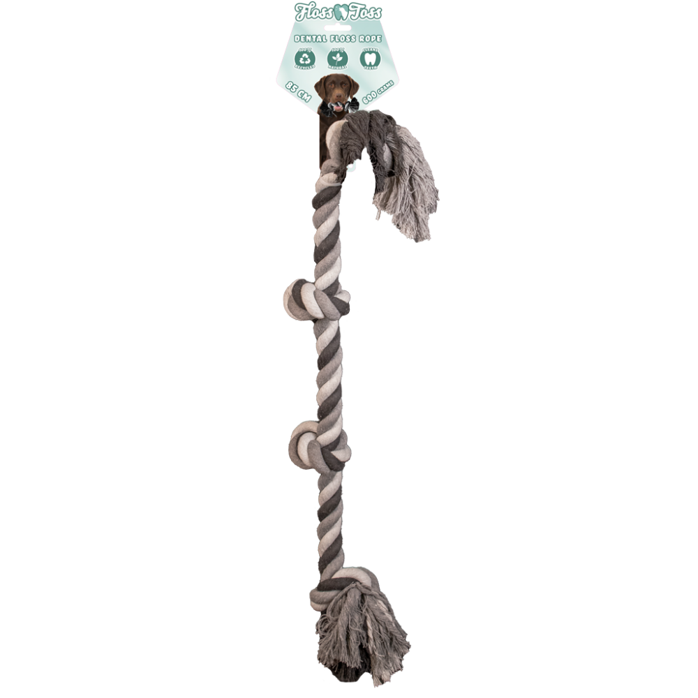 Floss Toss Dental Rope 4 Knot - 85 cm