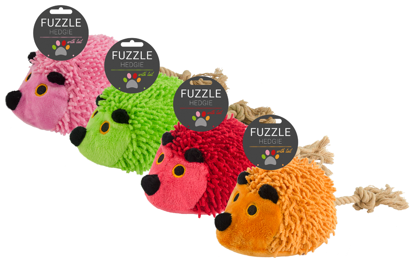 Fuzzle Hedgie met staart Rood