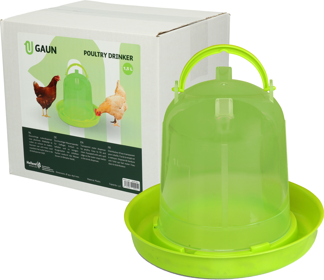 Gaun Pluimvee Drinktoren Limoengroen 1,5 l