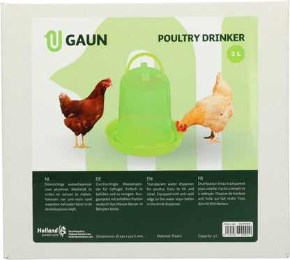 Gaun Pluimvee Drinktoren Limoengroen 3 l