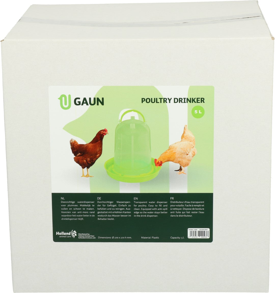 Gaun Pluimvee Drinktoren Limoengroen 5 l