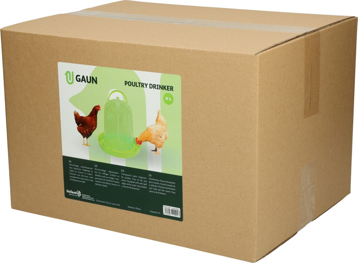 Gaun Pluimvee Drinktoren Limoengroen 8 l