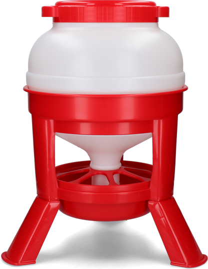 Gaun Pluimvee Voertoren Hopper op Pootjes Rood 20 l