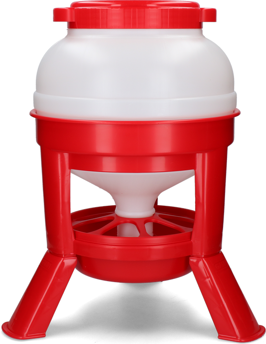 Gaun Pluimvee Voertoren Hopper op Pootjes Rood 20 l