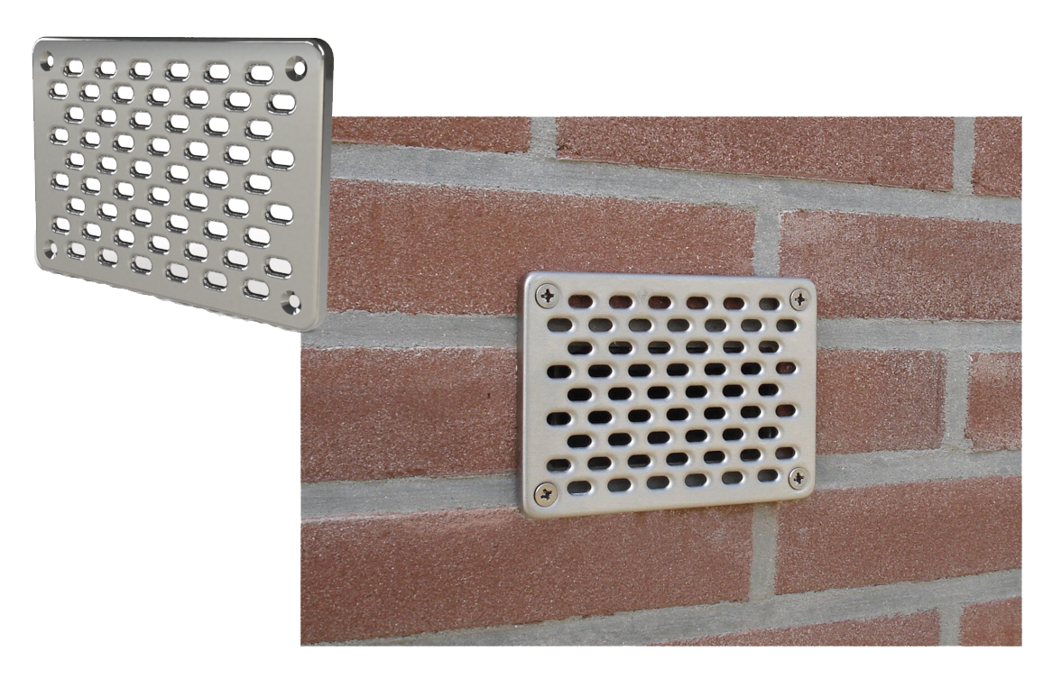 GevelFix Voorzetrooster RVS 25 x 15 cm