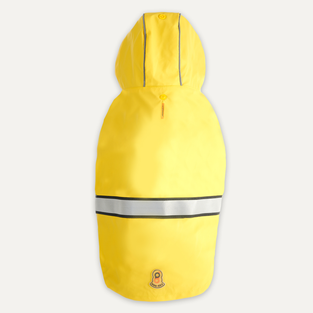 Goo-eez Reflective Hooded Raincoat XS Geel/Grijs