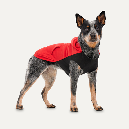 Goo-eez Kangaroo Fleece Hoodie L Rood/Zwart