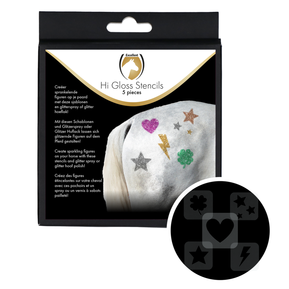 Excellent Horse Hi Gloss Stencils 5 stuks
