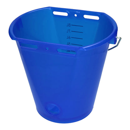 Kalveremmer wit transparant 2-zijdig plat Transparant blauw
