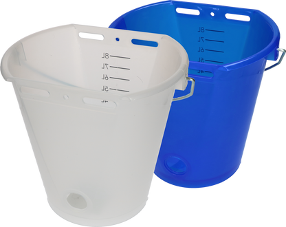 Kalveremmer wit transparant 2-zijdig plat Transparant blauw