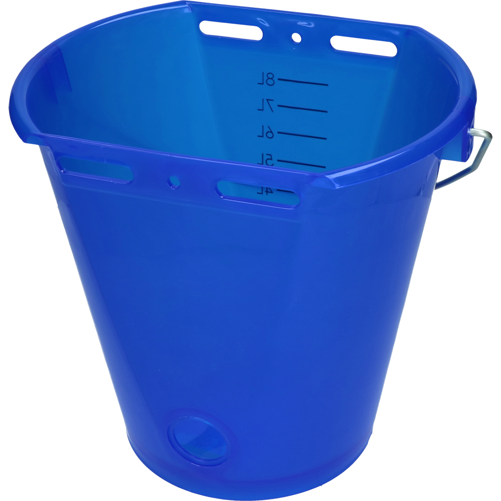 Kalveremmer wit transparant 2-zijdig plat Transparant blauw