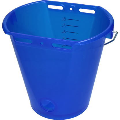 Kalveremmer wit transparant 2-zijdig plat Transparant blauw
