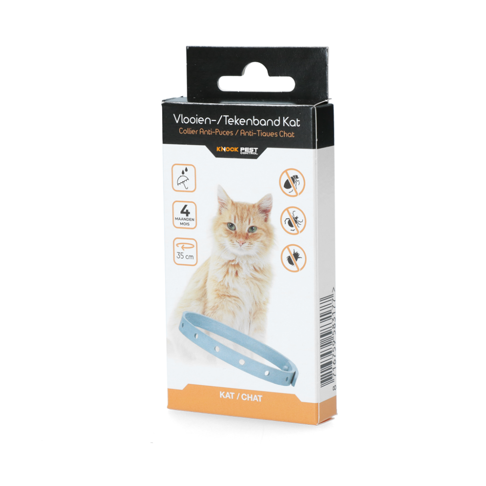 Knock Pest Vlooien/Tekenband Kat 33 cm NL/FR
