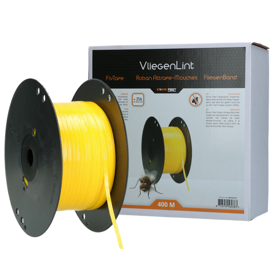 Knock Pest Vliegenlint Vervangingsrol 400 m Geel