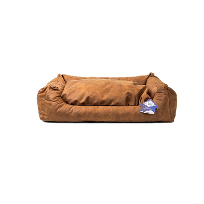 Let's Sleep Sweet Dreams Hondenmand Met Kussen XL Cognac