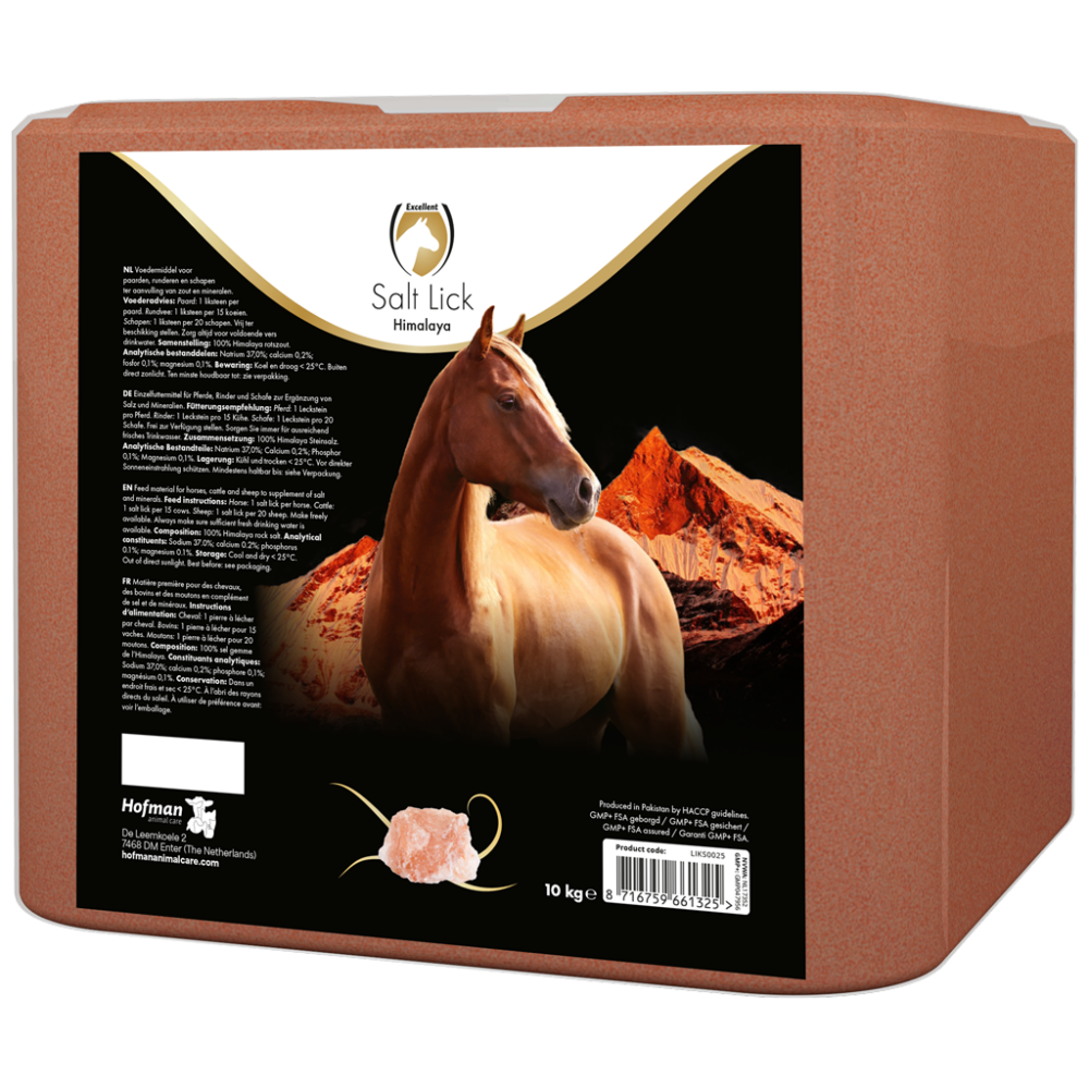 Excellent Horse Salt Lick Himalaya Rund/Paard/Schaap 10 kg (GMP+)