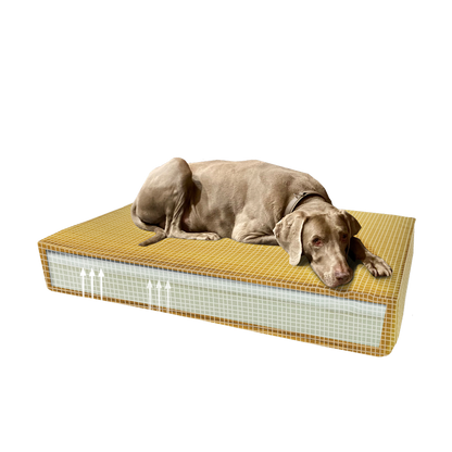 Madison Orthopedisch Kussen Velvet Geel S