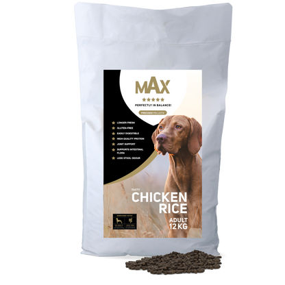 Max Adult Geperste Brokken Kip & Rijst 12 kg