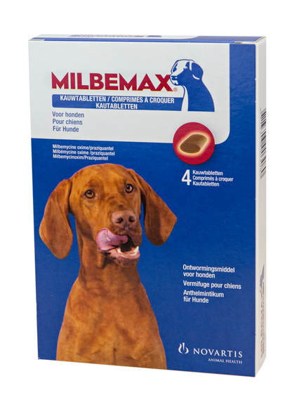 Milbemax Kauwtabletten Hond Groot Chewy 5-75kg 4 tabl.