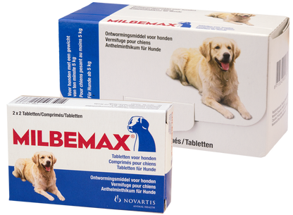 Milbemax Tabletten Hond Groot 5-75kg 2 tabl.
