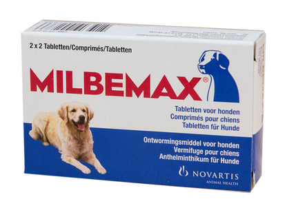 Milbemax Tabletten Hond Groot 5-75kg 4 tabl.