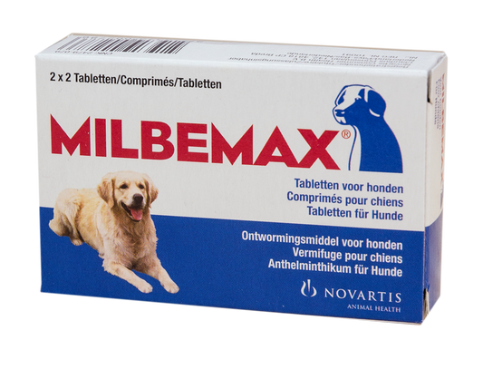 Milbemax Tabletten Hond Groot 5-75kg 4 tabl.
