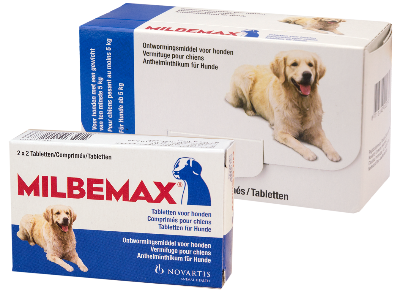 Milbemax Tabletten Hond Groot 5-75kg 4 tabl.