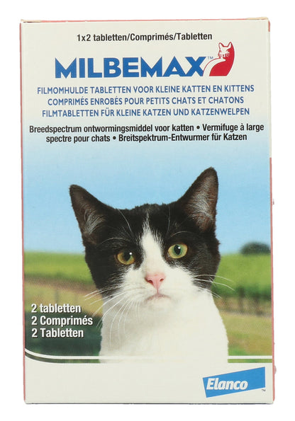 Milbemax Tabletten Kitten/Kat Klein R 0,5-2kg 2 tabl.