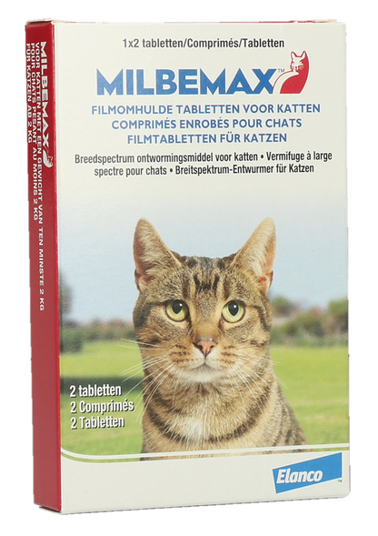 Milbemax Tabletten Kat Groot >2kg 2 tabl.