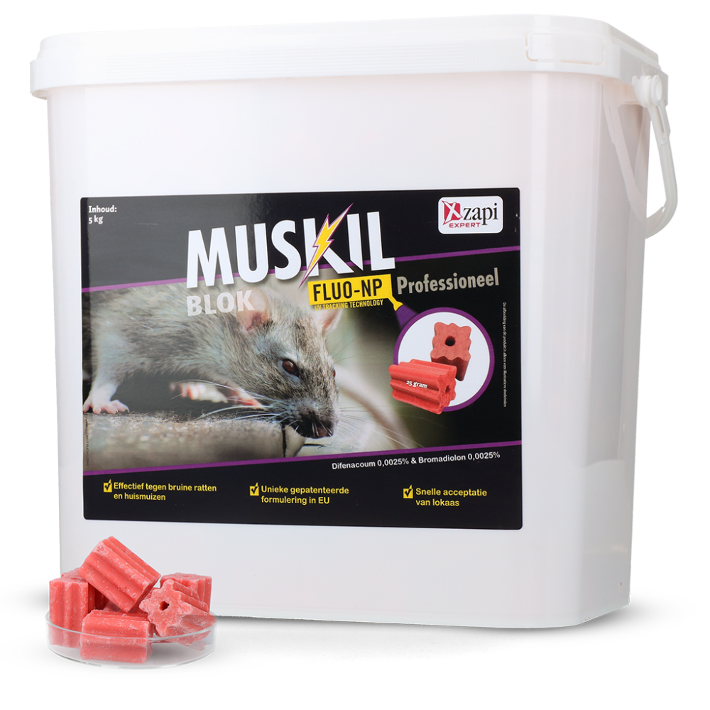 Muskil Blok FLUO-NP Rat&amp;Muis 200x25g