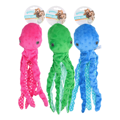 Pawise Multicolor Plush Octopus (3 colour assorted) L
