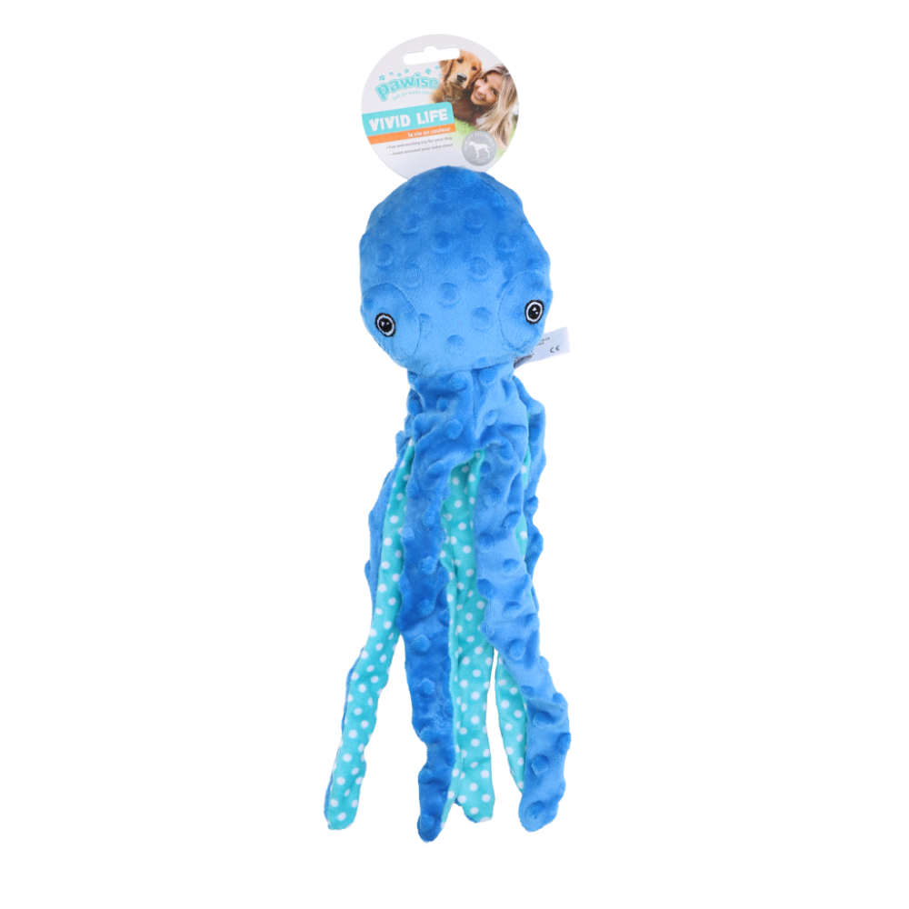 Pawise Multicolor Plush Octopus (3 colour assorted) L