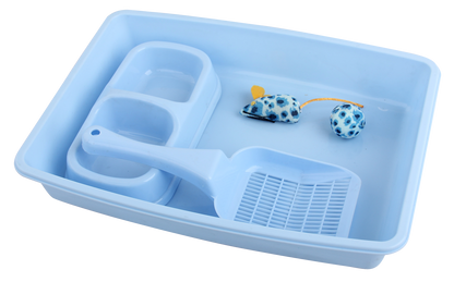 Pawise Kitten Starter Set Blauw