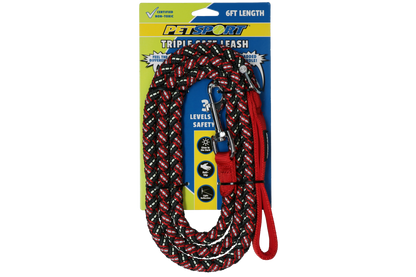 Petsport Triple Safe Leash Rood 1,8 m