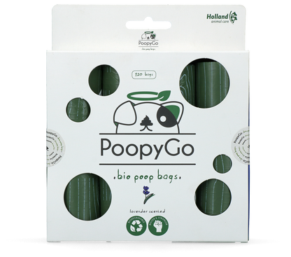 PoopyGo Eco friendly 120 st. (8x15 zakjes) Lavendelgeur