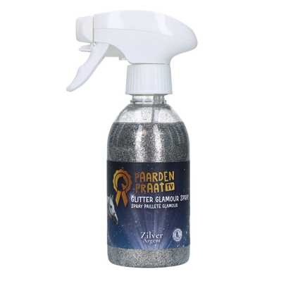 Paardenpraat TV Glitter Glamour Spray Zilver