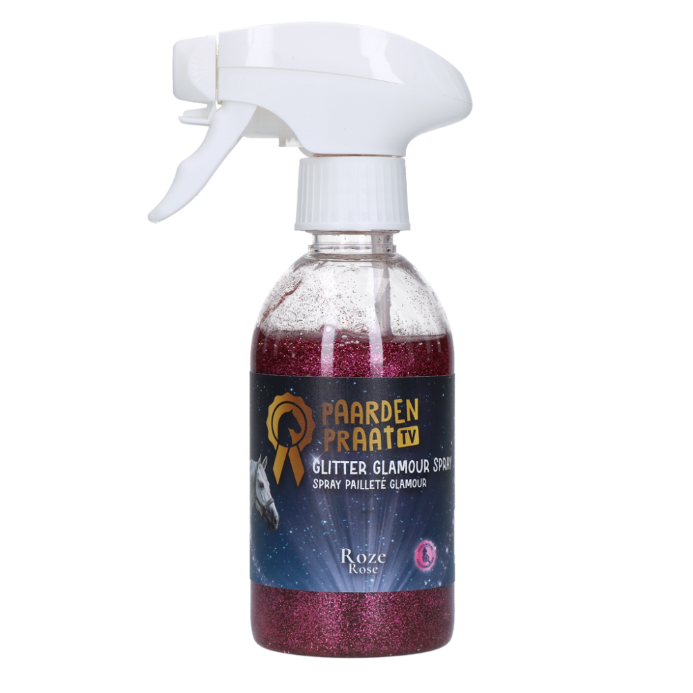 Paardenpraat TV Glitter Glamour Spray Roze
